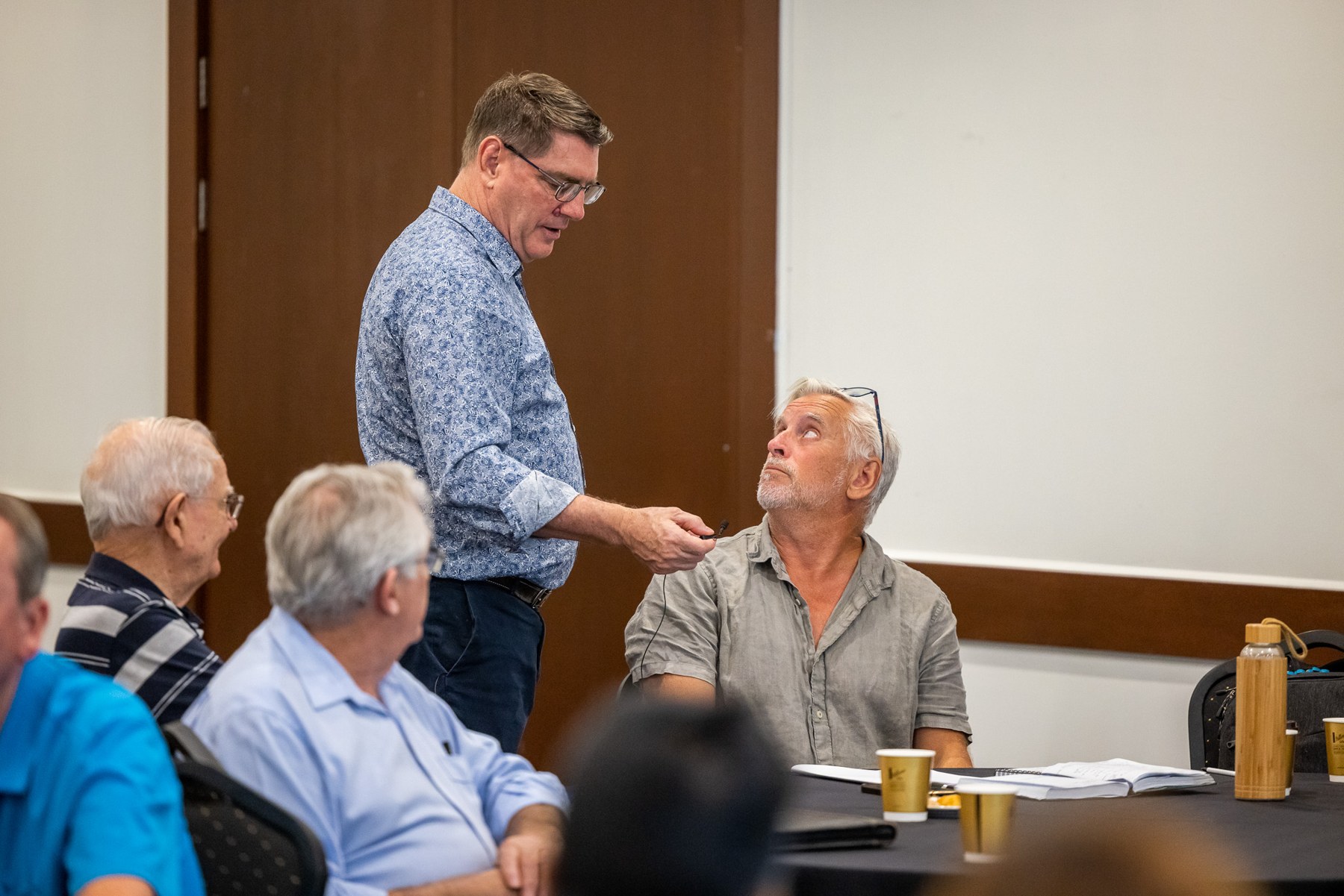 Russell Cummings discussing priorities with workshop participants