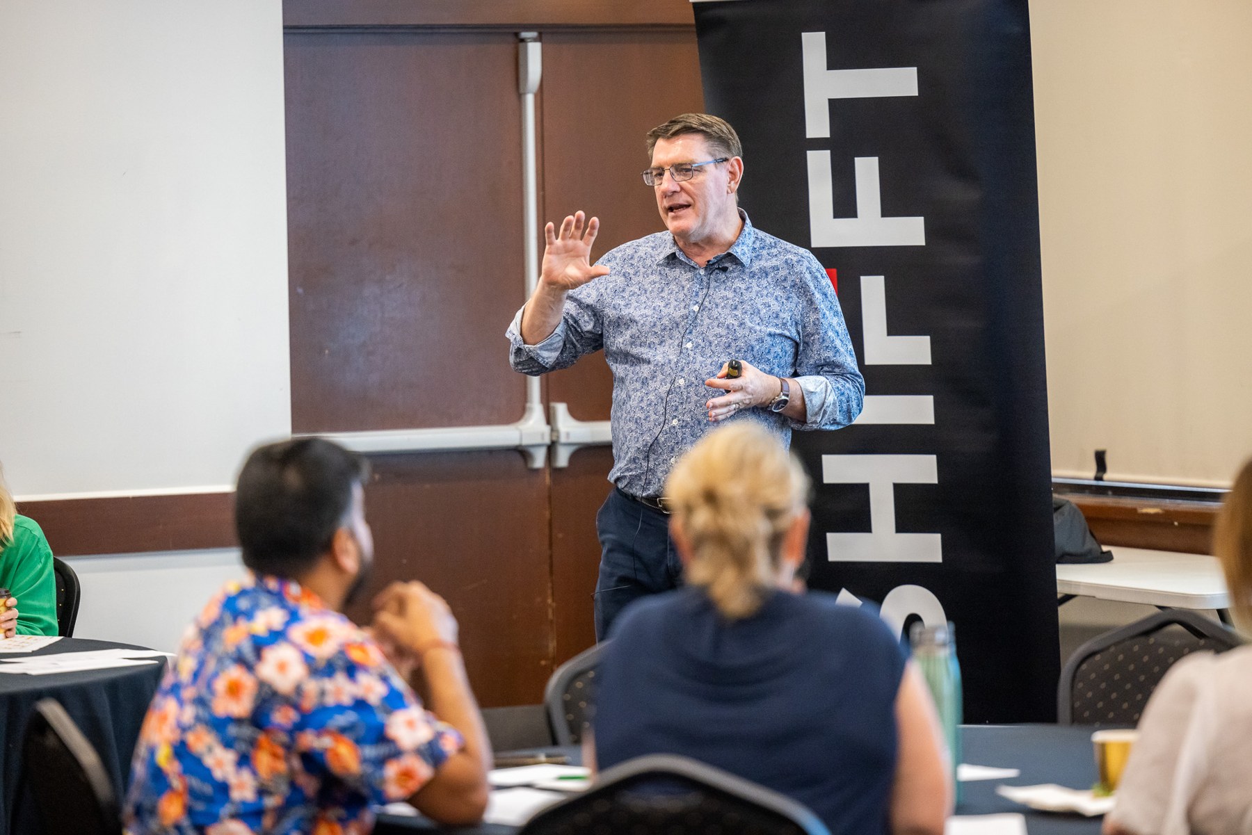 Russell Cummings facilitating a workshop with business leaders