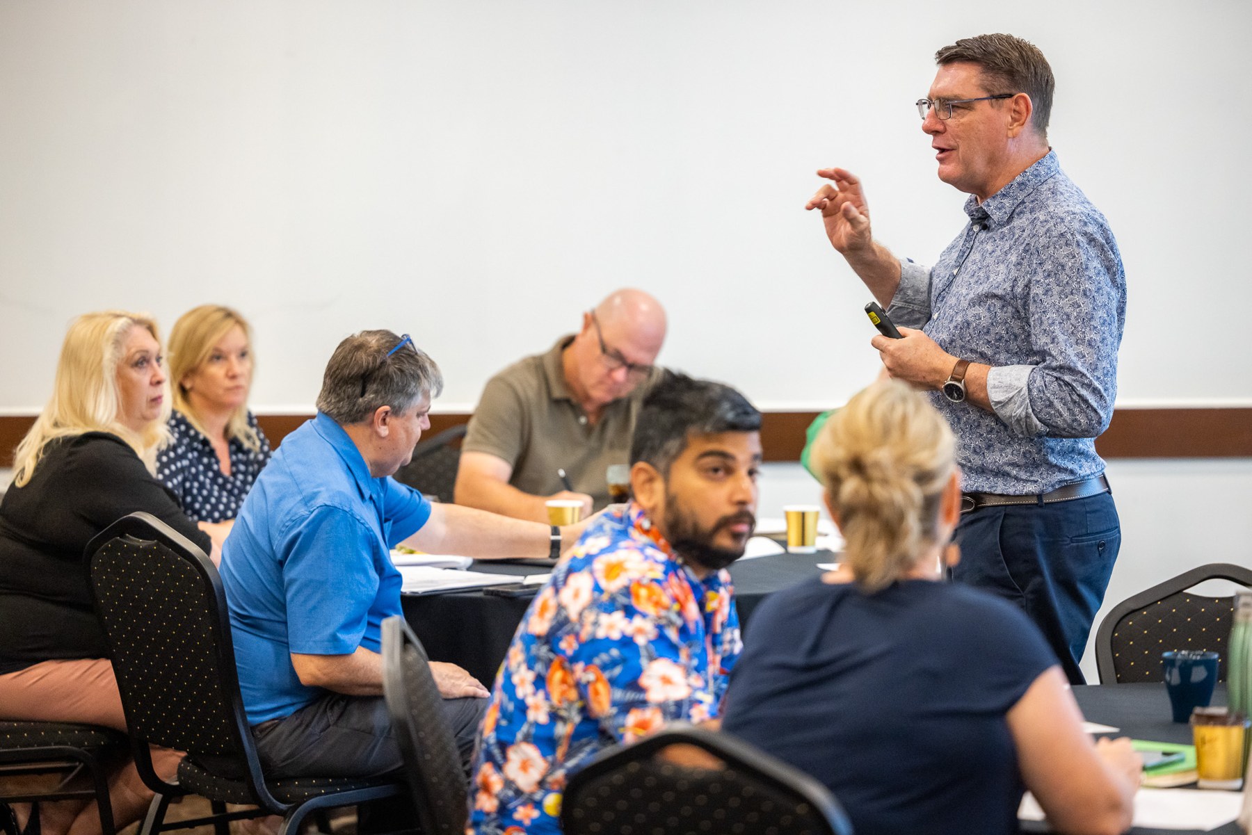 Russell Cummings facilitating a workshop with business leaders